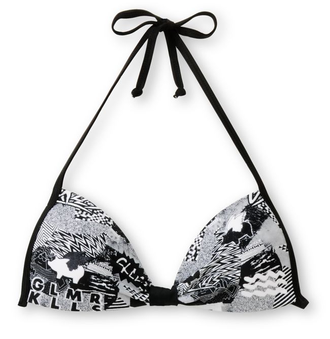 Glamour Kills Forever Logo Molded Cup Bikini Top