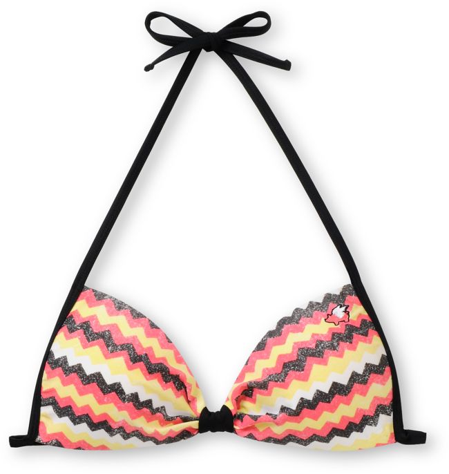 Glamour Kills Variant Zigzag Print Molded Cup Bikini Top