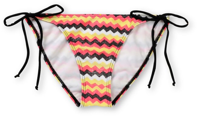 Glamour Kills Zigzag Print Side Tie Bikini Bottom