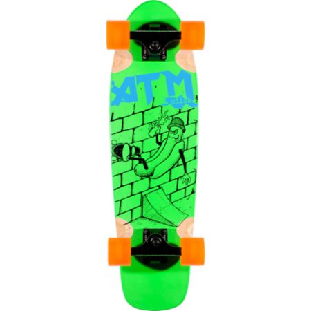 ATM Hot Dog Green 27 Complete Cruiser Skateboard