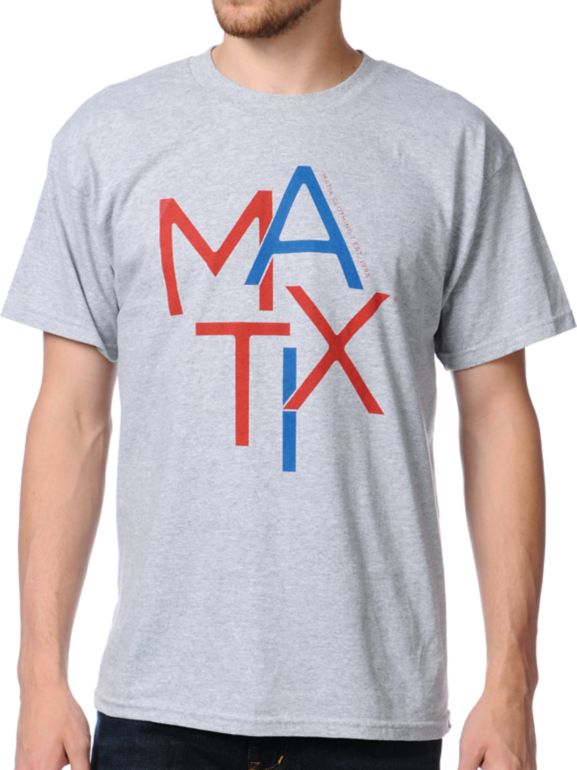 Matix Scatter Heather Grey Tee Shirt
