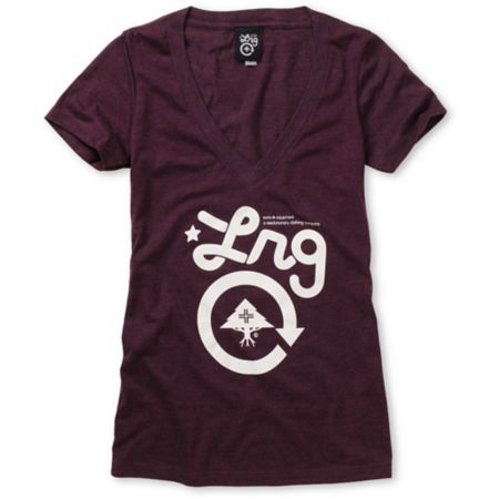 LRG Girls CC One Purple V-Neck Tee Shirt
