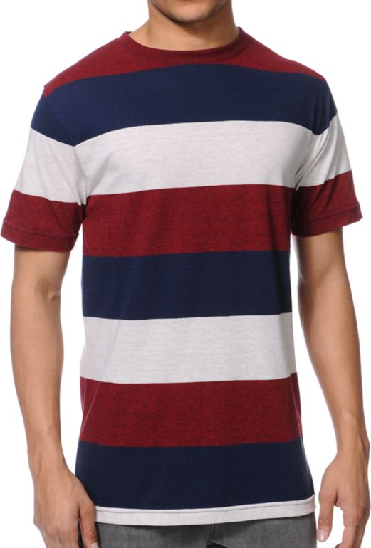 Zine Lineup Red Stripe Tee Shirt
