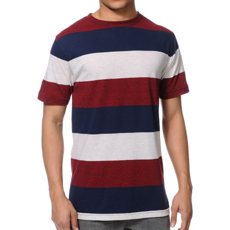 Zine Lineup Red Stripe Tee Shirt