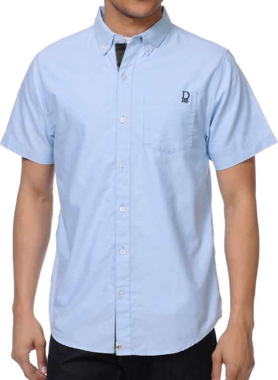 Dravus Datsik Blue Oxford Woven Button Up Shirt
