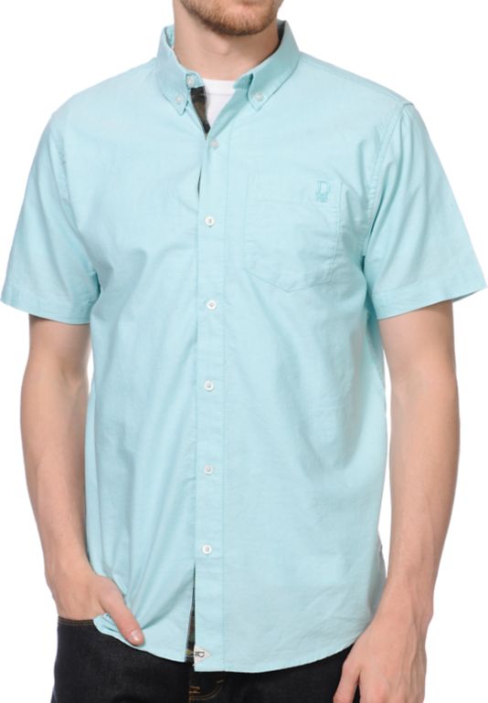 Dravus Mint Julep Short Sleeve Button Up Shirt