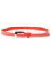 Super Trader Triple Studded Red Skinny Belt