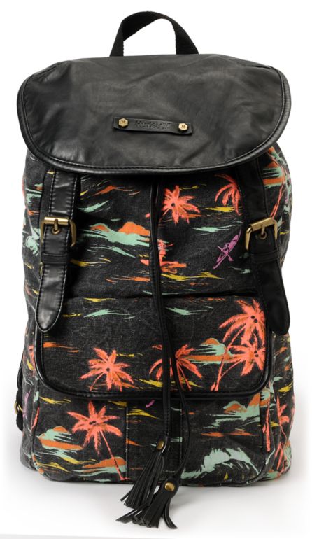 Hurley Girls One And Only Black Flam Backpack