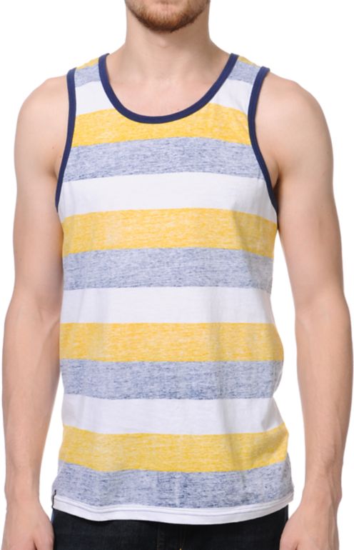 Empyre Bangin Yellow & Black Stripe Tank Top