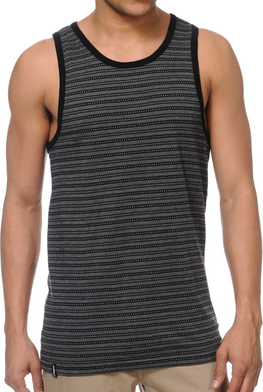 Empyre Sand Box Black Striped Tank Top