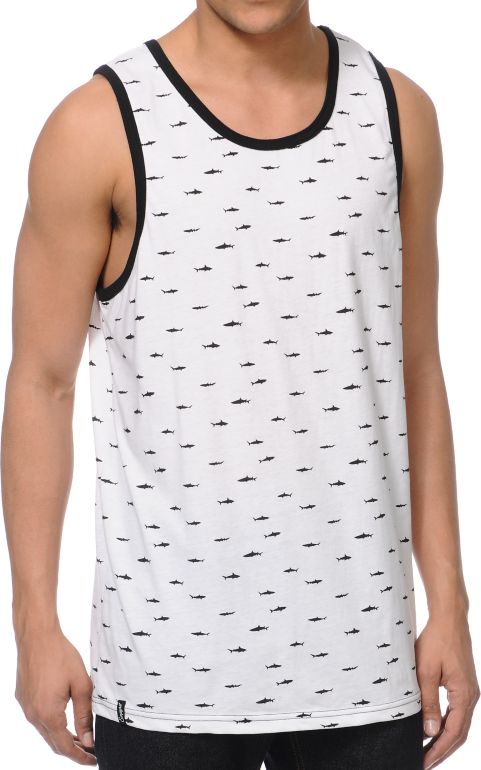 Empyre Shark Week White Tank Top