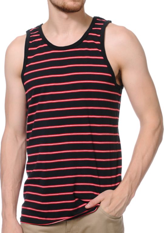 Zine Dantes Red & Black Stripe Tank