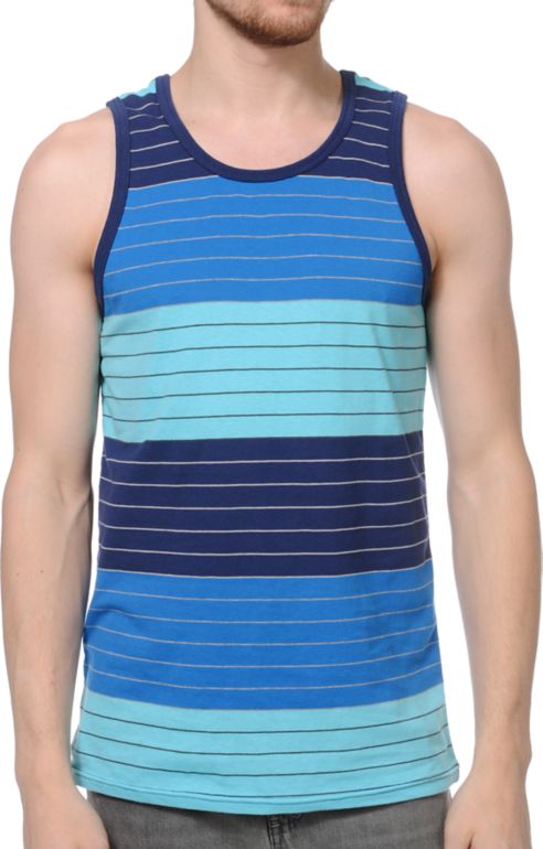 Zine Water Park Blue Stripe Tank Top