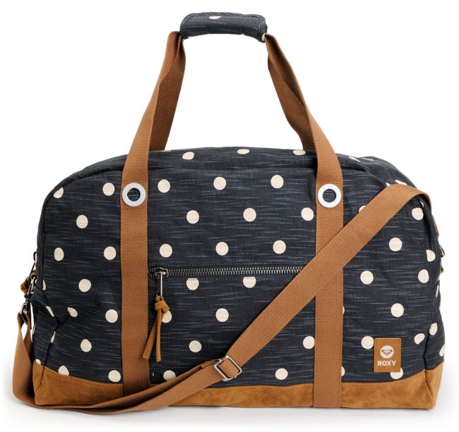 Roxy Wander Around Blue Black Duffel Bag
