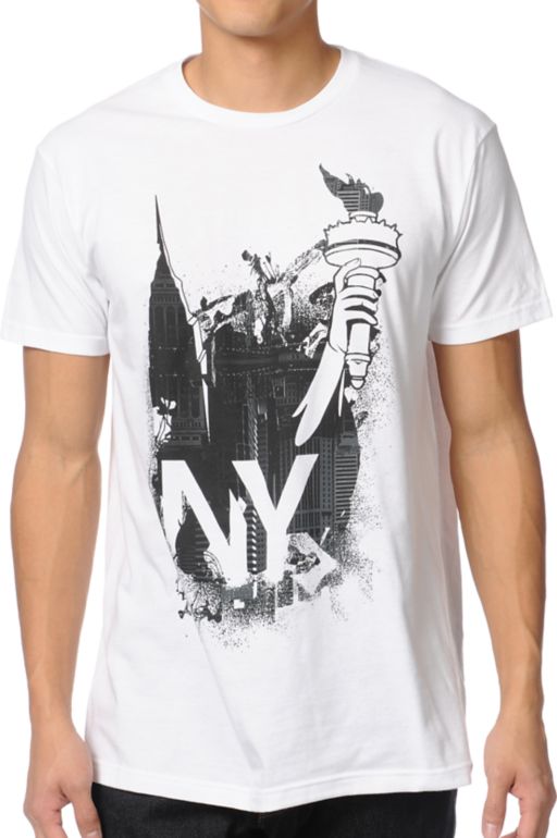 Local Legends Bomb NY White Tee Shirt