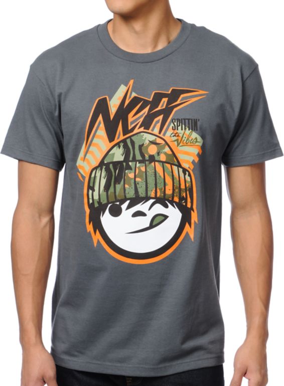 Neff Vibes Charcoal Tee Shirt