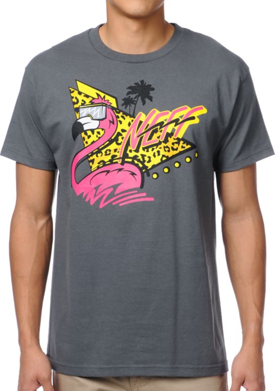 Neff Fingo Charcoal Tee Shirt