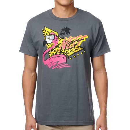 Neff Fingo Charcoal Tee Shirt