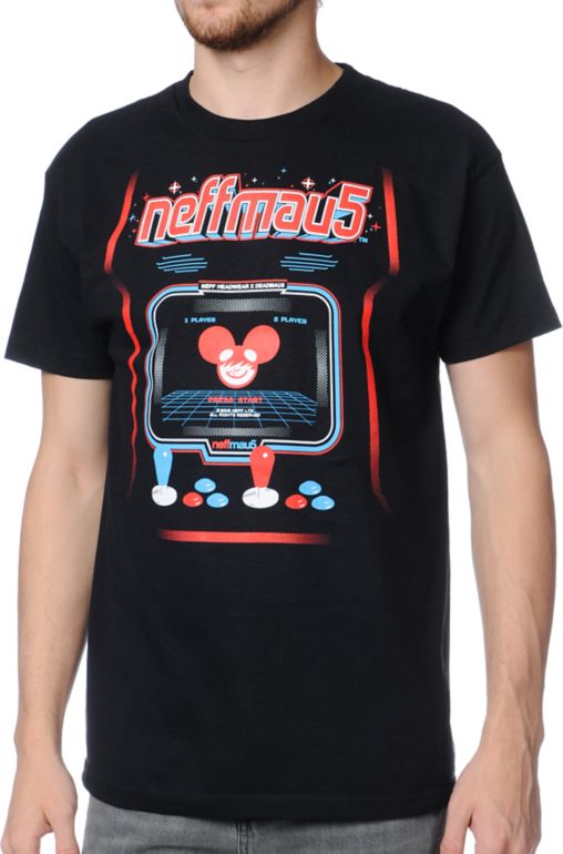 Neff x Deadmau5 Arcade Black Tee Shirt
