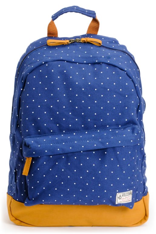 Volcom Supply And Demand Navy Polka Dot Backpack