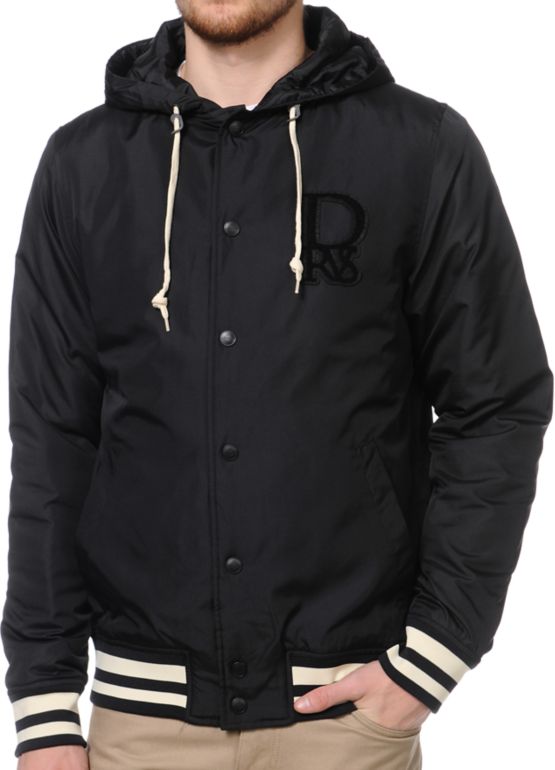 Dravus Fraser Black Insulated Varsity Jacket