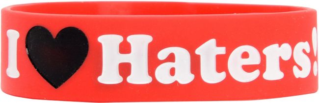 DGK I Love Haters Red & Black Bracelet