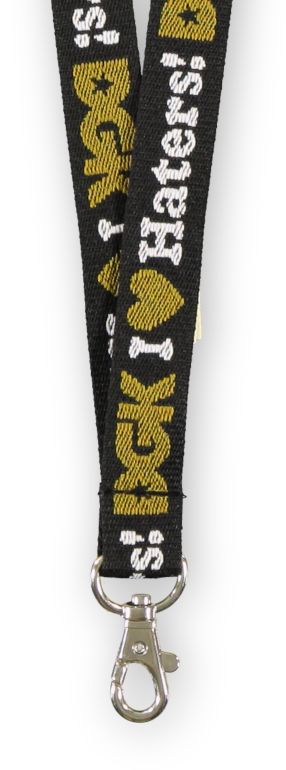 DGK I Love Haters Black & Gold Lanyard