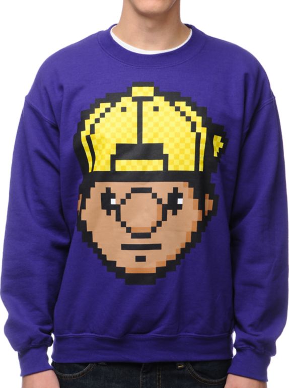 Trukfit Digi Tommy Purple Crew Neck Sweatshirt