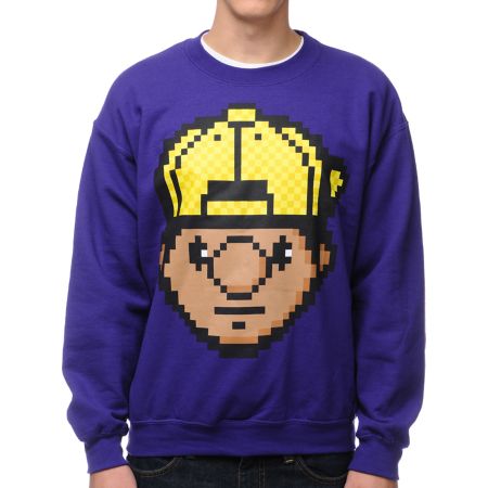Trukfit Digi Tommy Purple Crew Neck Sweatshirt