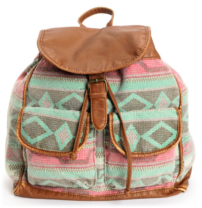 Marais Blanket Tribal Print Brown Backpack