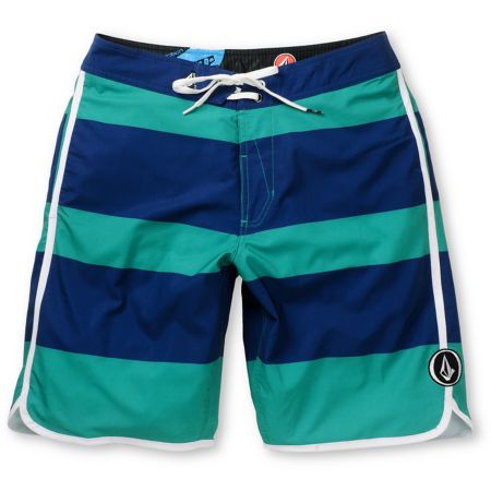Volcom V4S Scallop Green Striped 21 Board Shorts
