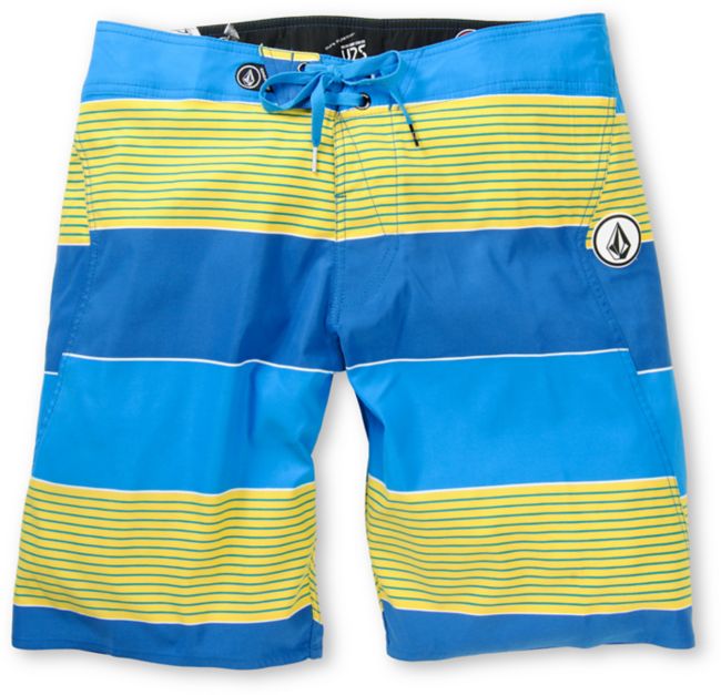 Volcom Maguro Blue Striped Board Shorts