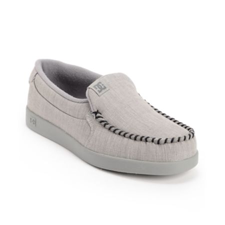 DC Villain TX Light Grey Plaid Slippers