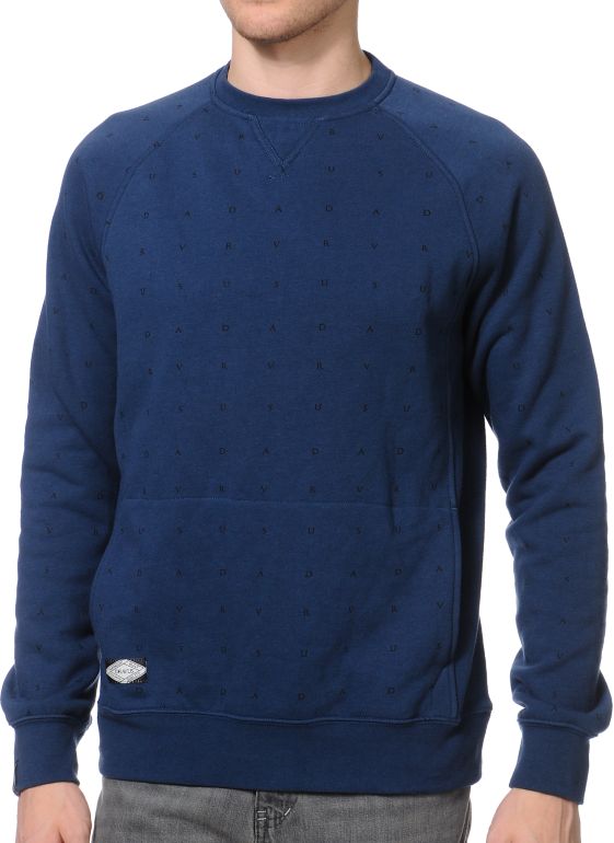 Dravus Mason Monogram Navy Crew Neck Sweatshirt