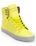 Supra Womens Skytop Neon Yellow Nylon Shoe
