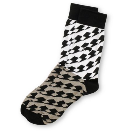 Trukfit Thunderbolt White & Grey Crew Socks