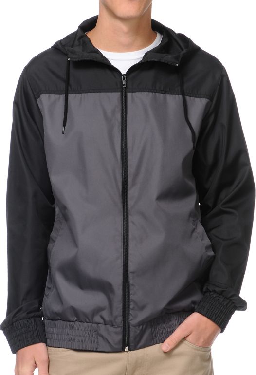 Zine Harvey Black & Charcoal Windbreaker