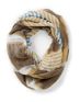 D&Y Multi Stripe Khaki Infinity Scarf
