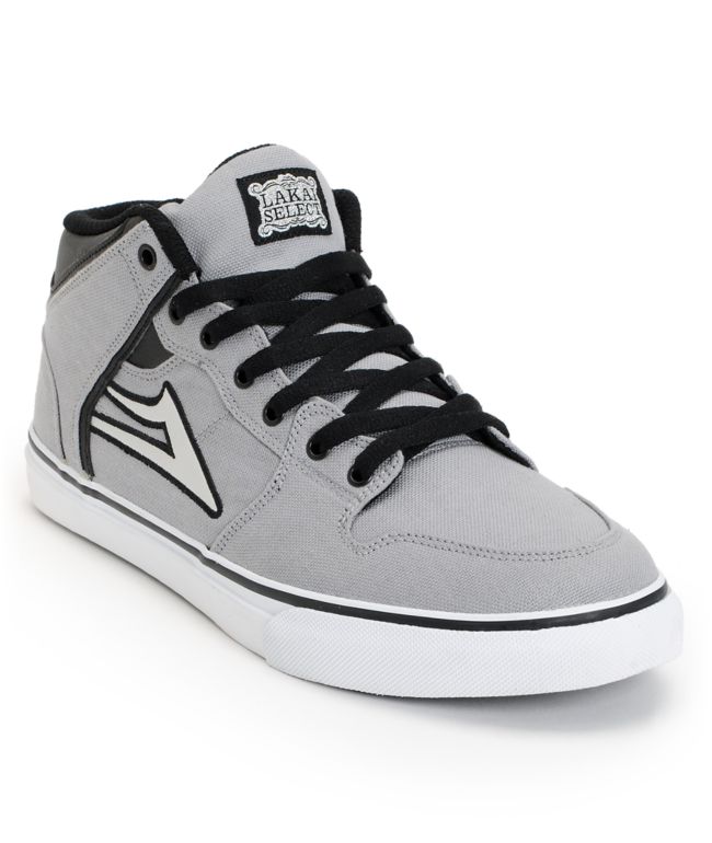 Lakai Carroll Select Grey & Black Canvas Skate Shoe