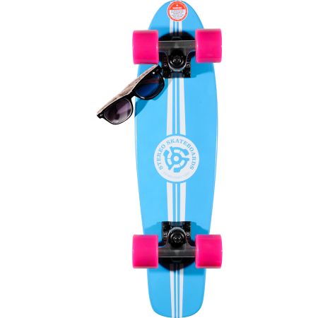 Stereo Wood Vinyl Cruiser Blue Complete Skateboard