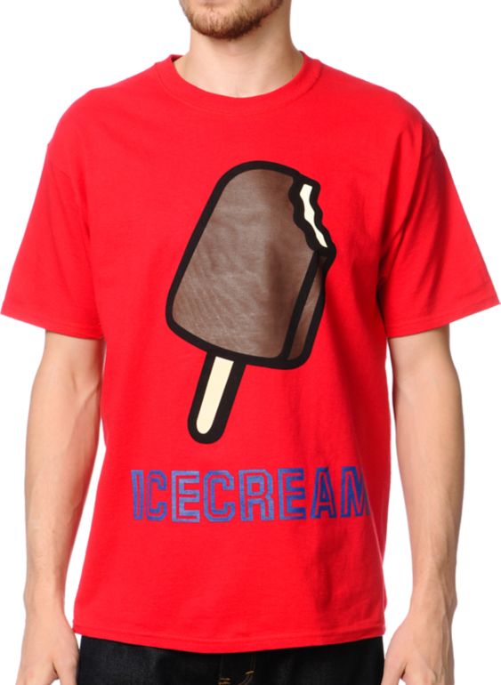ICECREAM Pop Bar Red Tee Shirt