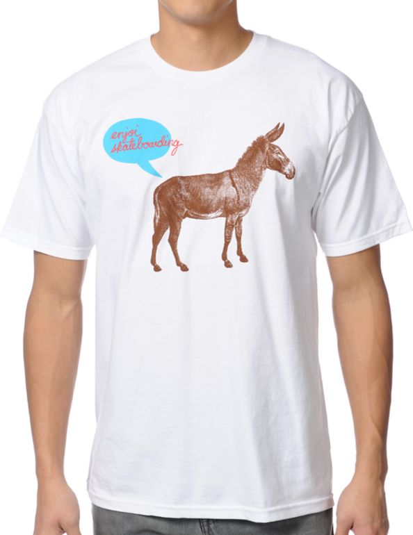 Enjoi Donkey White Tee Shirt