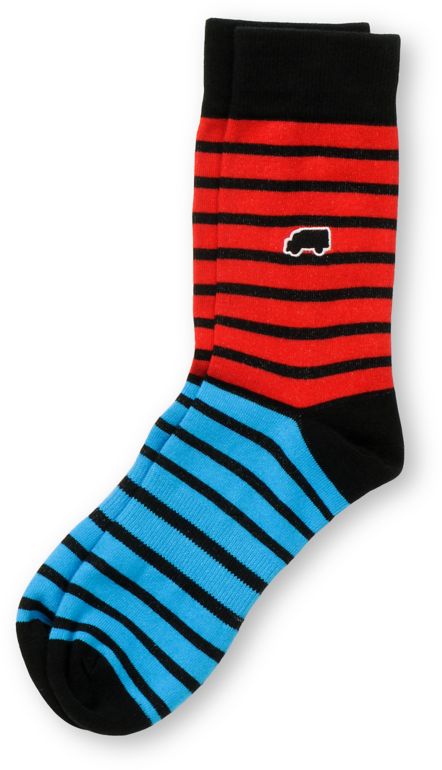 Trukfit Feeder Yarn Red & Blue Crew Socks