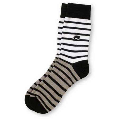 Trukfit Feeder Yarn White & Grey Crew Socks