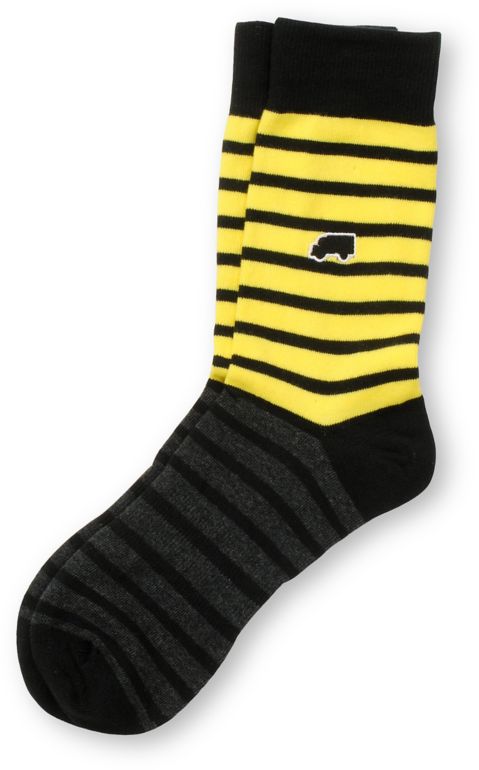 Trukfit Feeder Yarn Yellow & Black Crew Socks
