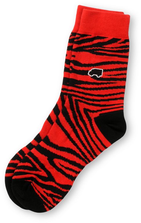 Trukfit Zebra Black & Red Crew Socks