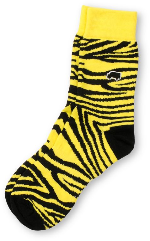 Trukfit Zebra Black & Yellow Crew Socks