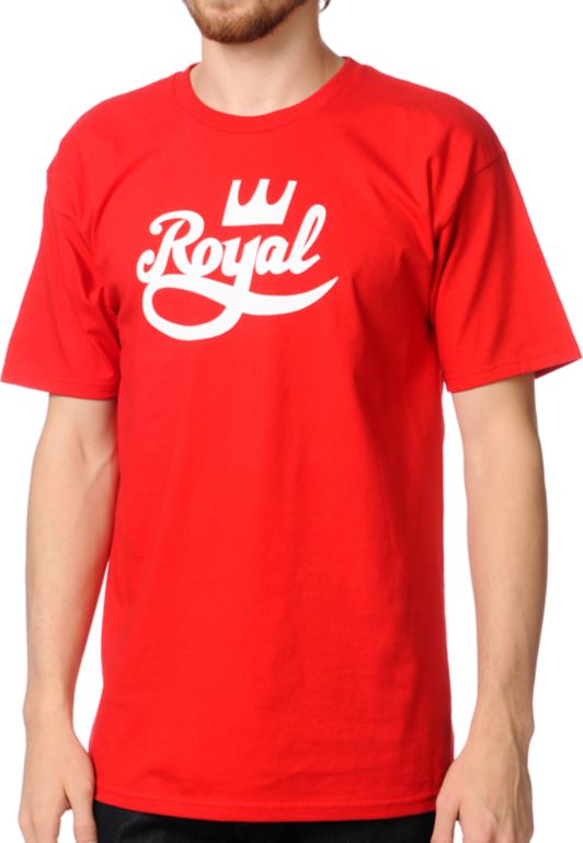 Royal Trucks Crown Script Red Tee Shirt