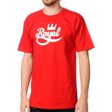 Royal Trucks Crown Script Red Tee Shirt