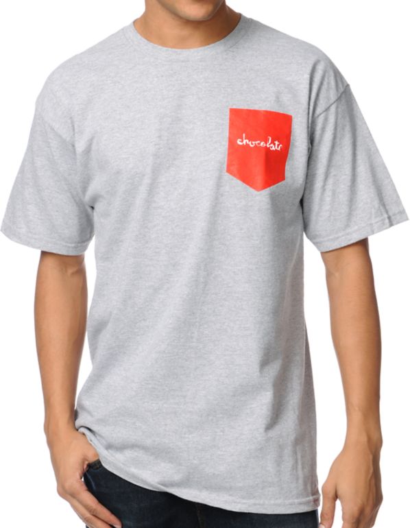 Chocolate Pocket Chunk Grey Tee Shirt